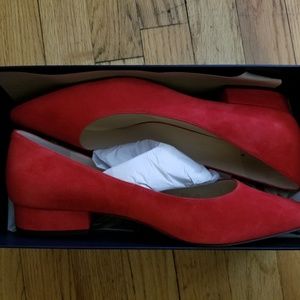Cole Haan Red Block Heel Pumps